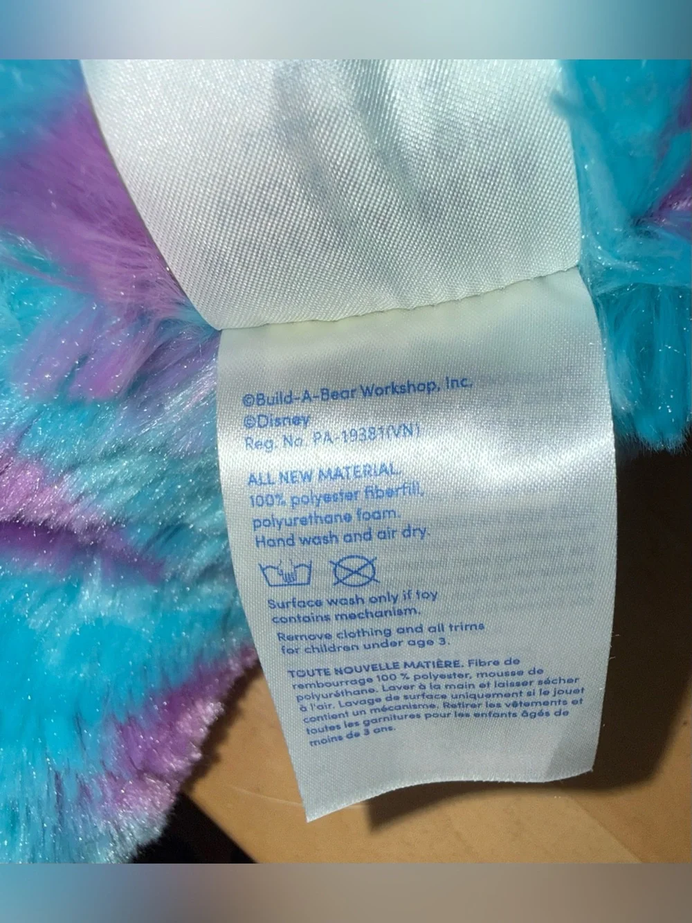 Disney & Pixar Monsters, Inc. Sulley Plush from Build-A-Bear Workshop, 18”, EUC